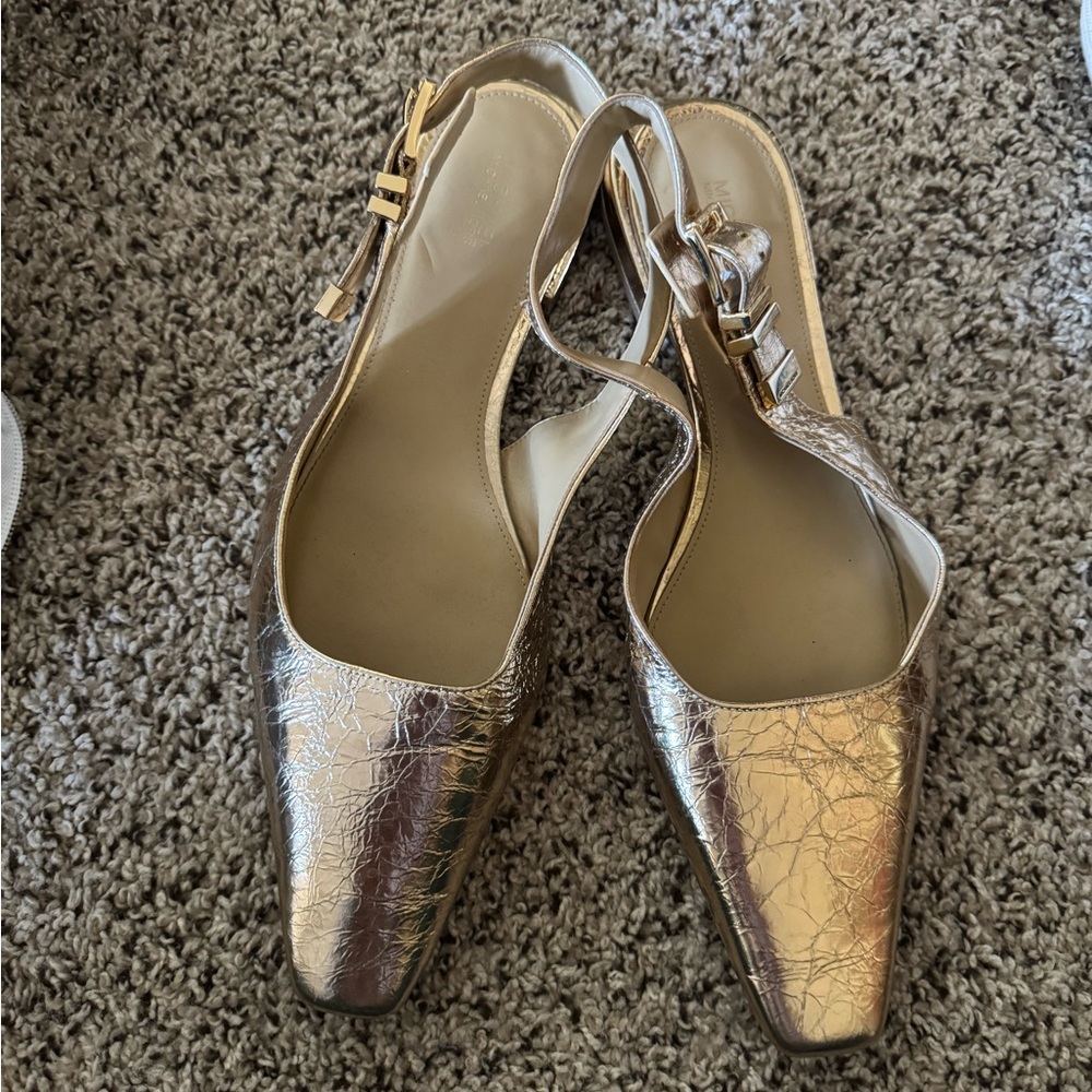 Michael Kors Gold Metallic Flats